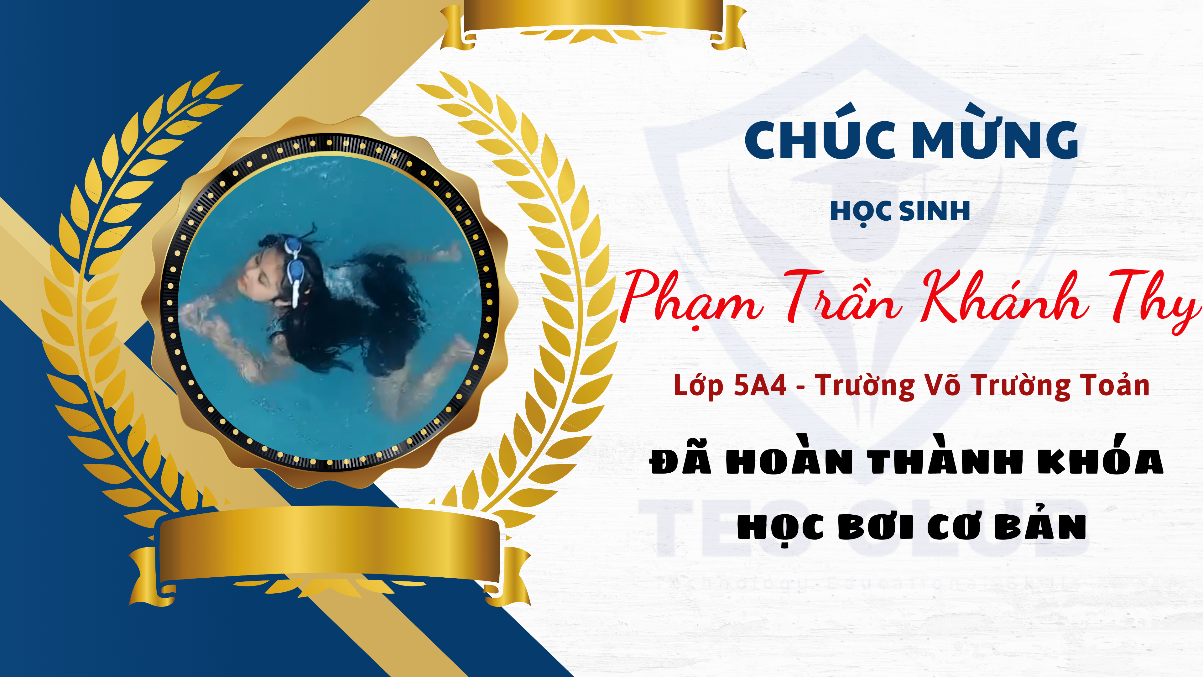 Em Phạm Trần Khánh Thy, lớp 5A4, TH Võ Trường Toản